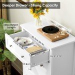 Stylish 6 Drawer White Tall Dresser with Handles