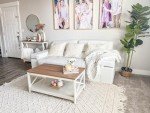 Modern Farmhouse Coffee Table with Storage - 2 Tiers