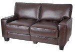 Serta Palisades 61" Track Arm Sofa in Chestnut Brown