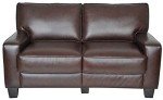 Serta Palisades 61" Track Arm Sofa in Chestnut Brown