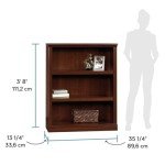 Sauder 3-Shelf Bookcase in Select Cherry Finish