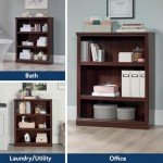 Sauder 3-Shelf Bookcase in Select Cherry Finish