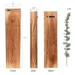 Wood Wall Planters with Faux Eucalyptus - 4 Pack