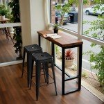 Furmax Stackable Metal Bar Stools – Set of 4