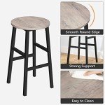 Set of 2 Industrial Round Bar Stools
