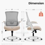 High Back Mesh Ergonomic Office Chair (Beige)