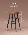 Set of 2 VASAGLE Kitchen Bar Stools