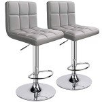 Leopard Adjustable Swivel Bar Stools - Set of 2