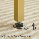 Modern White and Gold Side Tables with Charging Ports