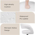 Adjustable Swivel Bar Stools Set of 2 - White