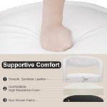 Adjustable Swivel Bar Stools Set of 2 - White