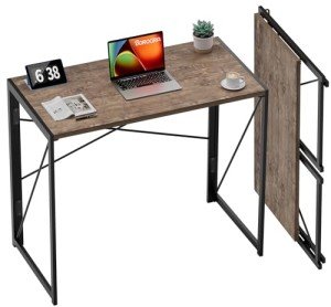 Coavas 31.5-Inch Small Folding Desk - Brown