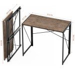 Coavas 31.5-Inch Small Folding Desk - Brown