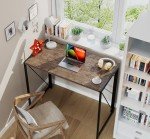 Coavas 31.5-Inch Small Folding Desk - Brown