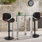 Adjustable Swivel Bar Stools Set of 2
