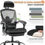 Green High-Back Mesh Gaming Desk Chair