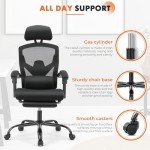 Green High-Back Mesh Gaming Desk Chair