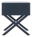 Odilia Navy and Gold 1-Drawer Nightstand