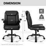 Adjustable Ergonomic Office Chair with Armrest - Black
