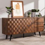 Georgina Solid Wood Sideboard with 2 Doors & 3 Drawers