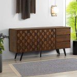 Georgina Solid Wood Sideboard with 2 Doors & 3 Drawers