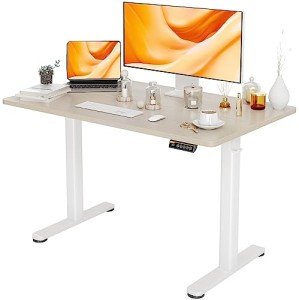 Adjustable Electric Standing Desk with Natural Top