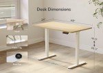 Adjustable Electric Standing Desk with Natural Top
