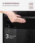 VASAGLE 6-Tier Adjustable Bookshelf, Ebony Black