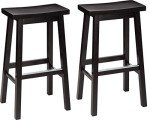 Amazon Basics Solid Wood Saddle-Seat Counter Stools