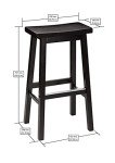 Amazon Basics Solid Wood Saddle-Seat Counter Stools