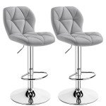 Modern Adjustable Bar Stools - Set of 2