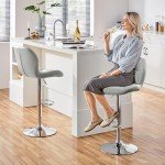 Modern Adjustable Bar Stools - Set of 2
