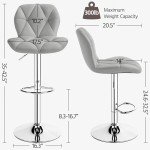 Modern Adjustable Bar Stools - Set of 2