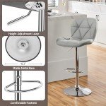Modern Adjustable Bar Stools - Set of 2