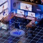 L Shaped Computer Desk with USB Charging Ports