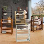 3-Shelf Folding Stackable Bookcase - Natural Finish