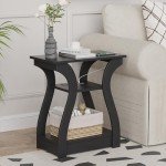 End Table Set with Charging Station & Storage