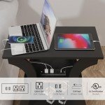 End Table Set with Charging Station & Storage