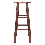 Walnut 2-Piece Bar Stool Set
