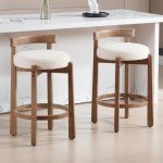 Mid Century Modern Bar Stools Set of 2