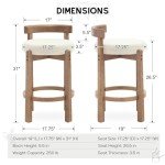 Mid Century Modern Bar Stools Set of 2