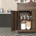 Flamaker Farmhouse Sideboard Buffet Cabinet with Storage