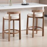 Mid Century Modern Bar Stools Set of 2