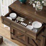 Flamaker Farmhouse Sideboard Buffet Cabinet with Storage