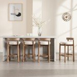 Mid Century Modern Bar Stools Set of 2