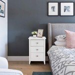 Modern White Nightstand with 3 Drawers for Small Spaces