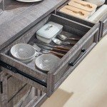 Rustic Gray Buffet Sideboard with Storage Options