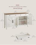 VASAGLE Farmhouse Coffee Bar Cabinet with Drawers