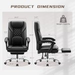 Ergonomic High Back Office Chair with Footrest