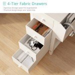 Lufeiya White L-Shaped Desk with Drawers & Shelves